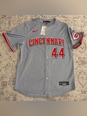 Nike Authentic Cincinnati Reds Elly De La Cruz #44 Gray MLB Jersey